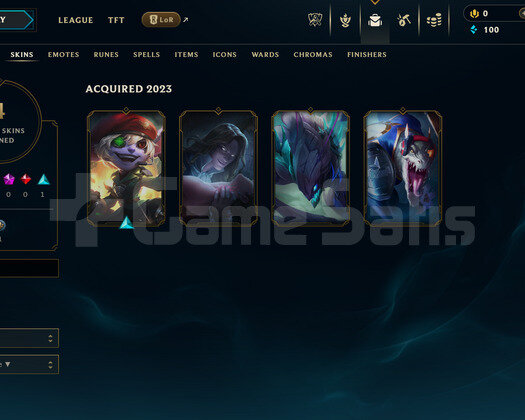 EUNE Unranked | 4 Kostüm - 34 Hero | LoL Hesap