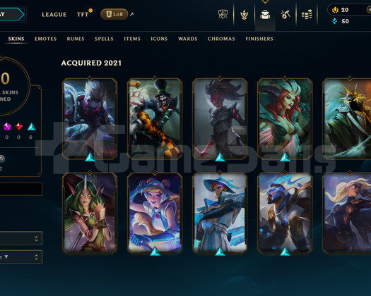 EUNE Unranked | 10 Kostüm - 48 Hero | LoL Hesap