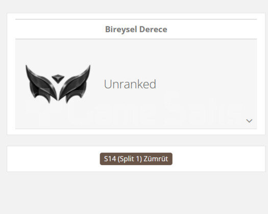 GEÇEN SEZON ZÜMRÜT / DERECELİ HAZIR / UNRANKED