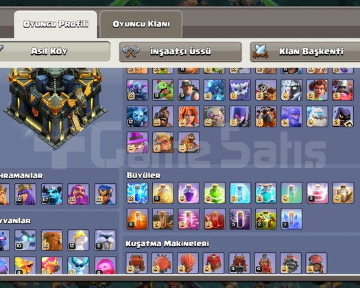 Clash of Clans BB 17 MAX Hesap & Bol Kostüm