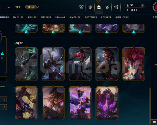TR/132 LEVEL / 24 SKİN / 94 HERO +100K ÖZ+MAİL