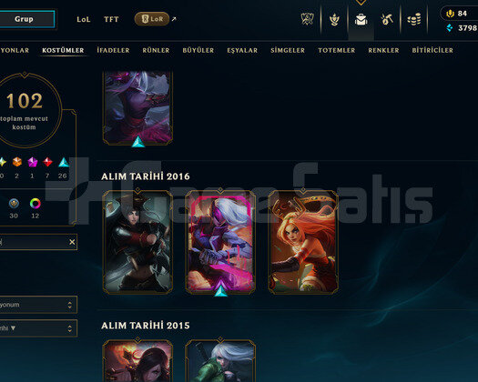 102 SKIN FULL ŞAMPİYON KATA MAIN UCUZ HESAP