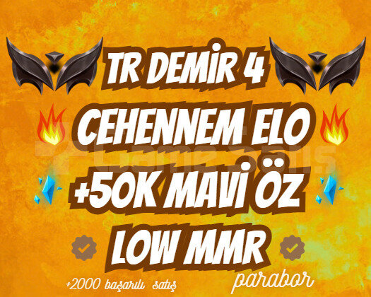 DEMIR 4 0 LP! TR 50K+ MAVİ ÖZ VIP CEHENNEM ELO