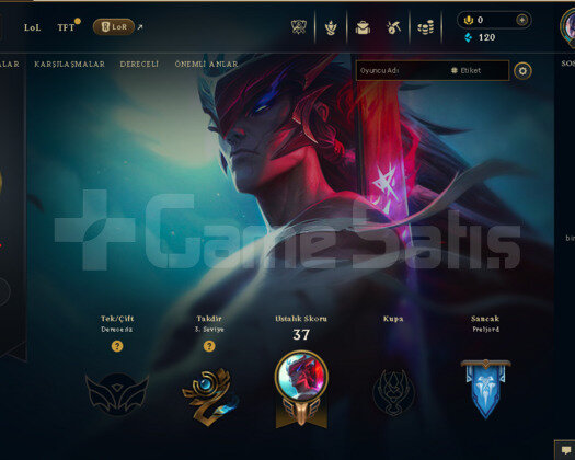 TR 37 LEVEL 3 SKİNLİ HESAP