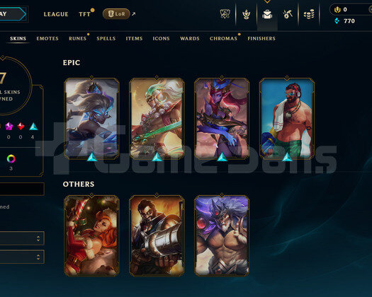 EUNE Unranked | 7 Kostüm - 32 Hero | LoL Hesap