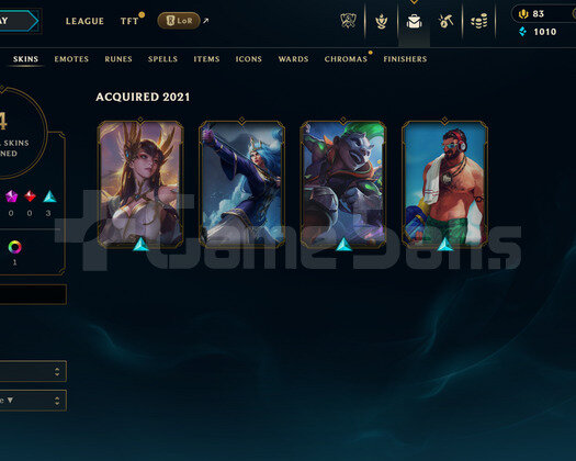EUW Unranked | 4 Kostüm - 32 Hero | LoL Hesap