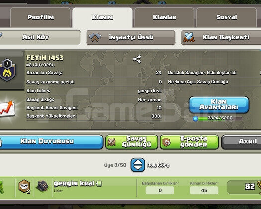 7 SEVİYE KLAN.BAŞKENT MAX.