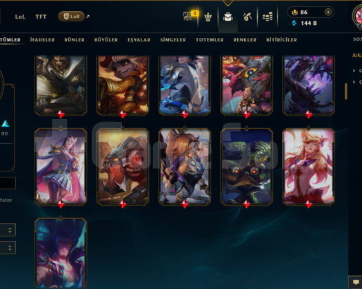 EUW / 380 LEVEL / 149 SKİN / FUL HERO +MAİL