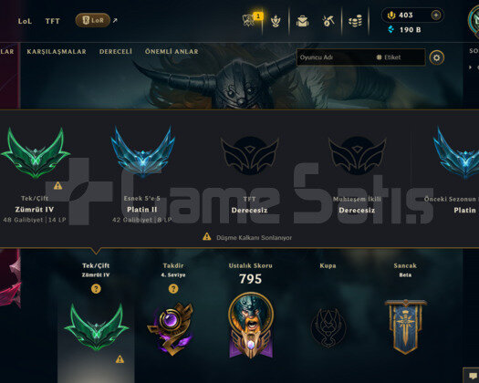 263 KOSTÜM 190K+ ÖZ 471 LVL EFSANE MAİLLİ HESAP
