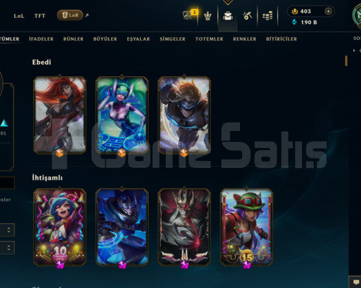 263 KOSTÜM 190K+ ÖZ 471 LVL EFSANE MAİLLİ HESAP