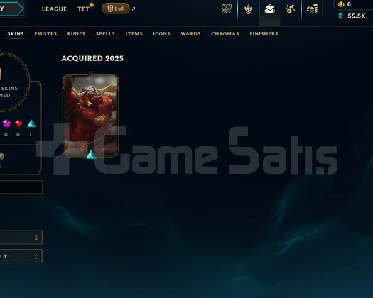 EUW Bronz 1 | 1 Kostüm - 55K Mö | LoL Hesap