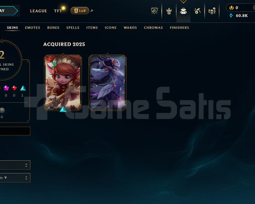 EUW Silver 1 | 2 Kostüm - 60K Mö | LoL Hesap