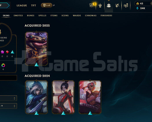 EUW Gold 3 | 4 Kostüm - 24K Mö | LoL Hesap