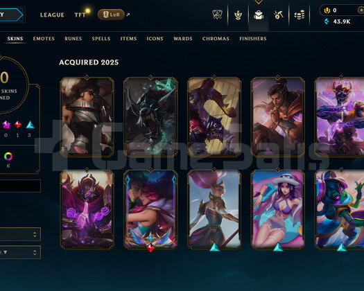 EUW Plat 4 | 10 Kostüm - 43K Mö | LoL Hesap
