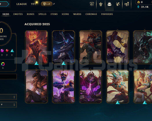 EUW Gold 4 | 10 Kostüm - 31K Mö | LoL Hesap