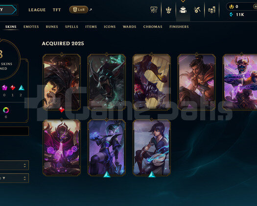 EUW Plat 2 | 8 Kostüm - 11K Mö | LoL Hesap