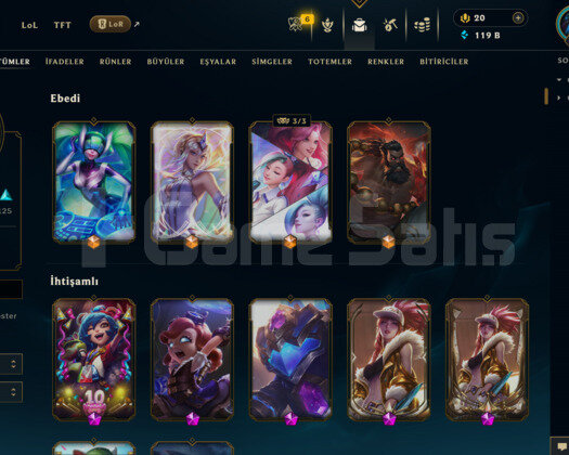 EUW | 351 KOSTÜM 304 LVL 119K+ ÖZ DOLU MAİL HESAP