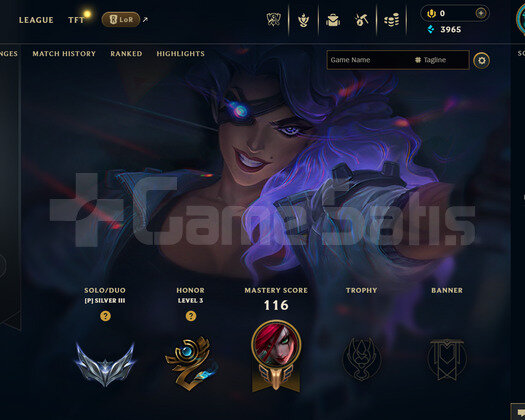 EUW Silver 3 | 3 Kostüm - 39 Hero | LoL Hesap
