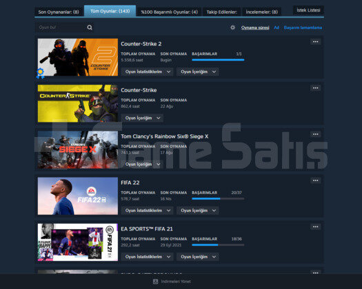 22 YILLIK 2500 ELO STEAM HESABI 6 DIGIT ÇOK NADİR