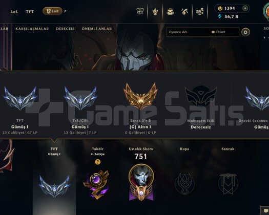 EUW | 516 KOSTÜM 593 LVL 56K+ ÖZ DOLU MAİL HESAP