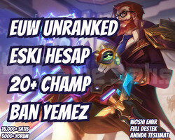 BAN YEMEZ! EUW 20+ Şampiyon UNRANKED ESKİ HESAP