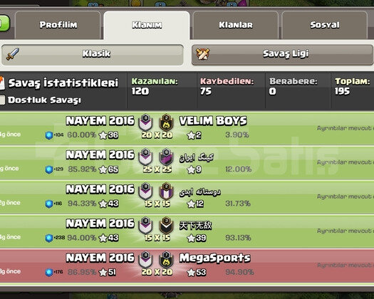 8 SEVİYE KLAN 2 SEVİYE BAŞKENT