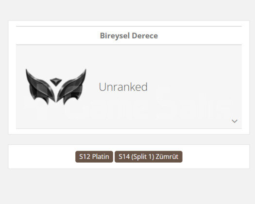 GEÇEN SEZON ZÜMRÜT / DERECELİ HAZIR / UNRANKED