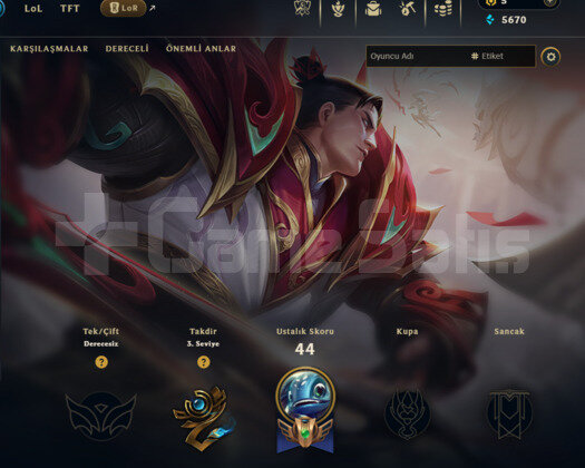GEÇEN SEZON ZÜMRÜT / DERECELİ HAZIR / UNRANKED
