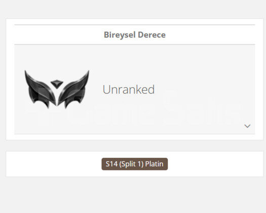 GEÇEN SEZON PLAT / DERECELİ HAZIR / UNRANKED