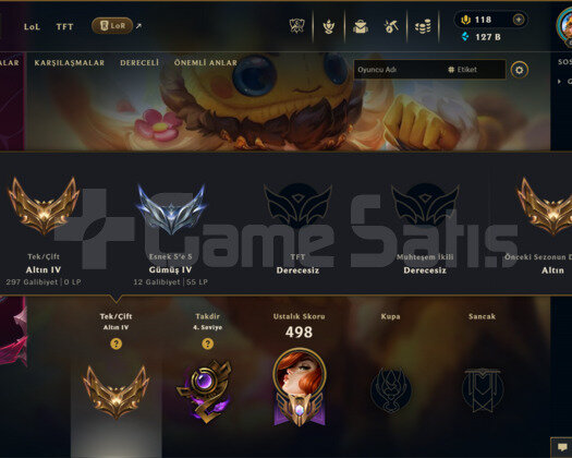EUW | 446 KOSTÜM 127K+ ÖZ 604 LVL DOLU MAİL HESAP