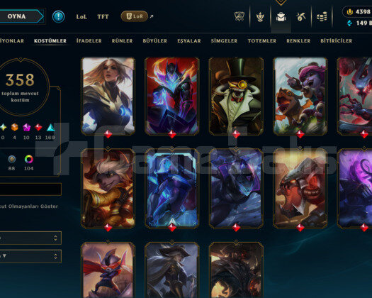 433 LEVEL/ 358 SKIN / 10 İHTİŞAMLI/ 4398 RP/ +MAIL