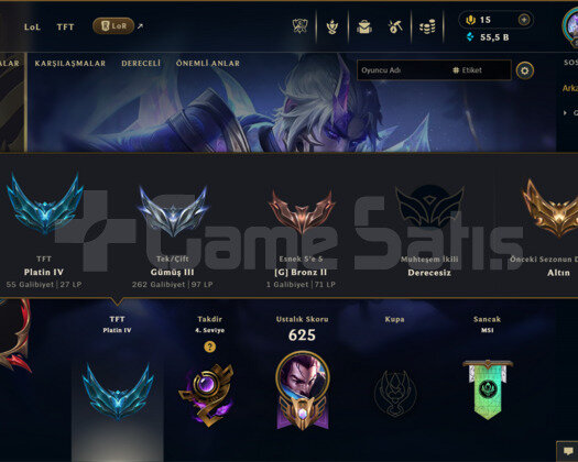 EUW | 421 KOSTÜM 518 LVL 55K+ ÖZ DOLU MAİL HESAP
