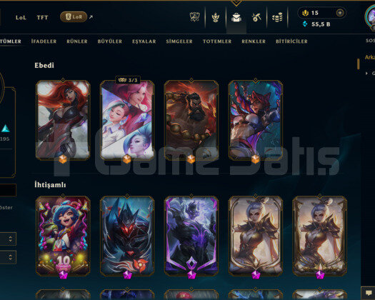 EUW | 421 KOSTÜM 518 LVL 55K+ ÖZ DOLU MAİL HESAP