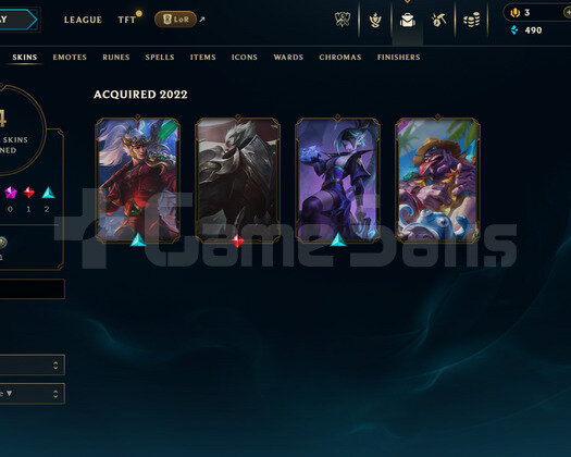 EUNE Unranked | 4 Kostüm - 36 Hero | LoL Hesap