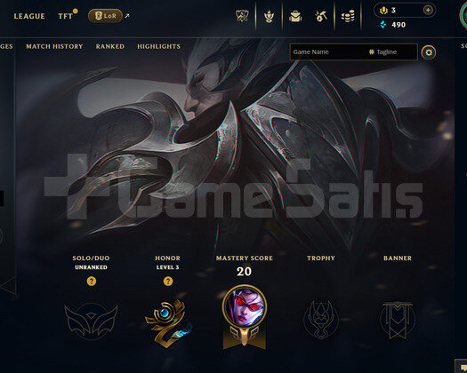 EUNE Unranked | 4 Kostüm - 36 Hero | LoL Hesap