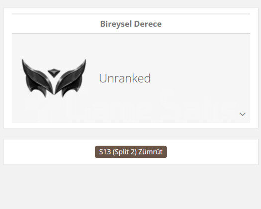 GEÇEN SEZON ZÜMRÜT / DERECELİ HAZIR / UNRANKED