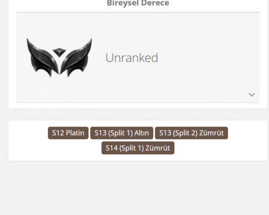 GEÇEN SEZON ZÜMRÜT / DERECELİ HAZIR / UNRANKED