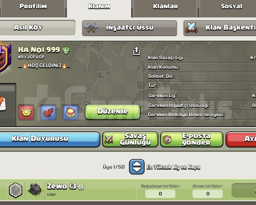 25 SEVİYE CLAN ! ANLIK DEVİR