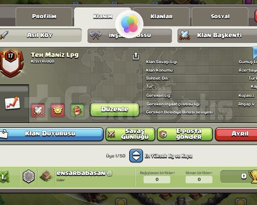 17 SEVİYE CLAN ! ANLIK DEVİR
