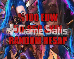 EUW 50-850 SKİN GARANTİLİ LOL RANDOM HESAP