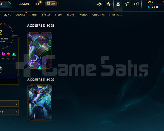 EUW Unranked | 2 Kostüm - 25 Hero | LoL Hesap