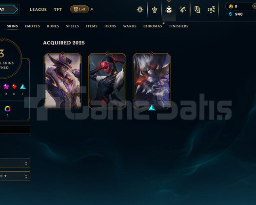 EUW Plat 4 | 3 Kostüm - 29 Hero | LoL Hesap