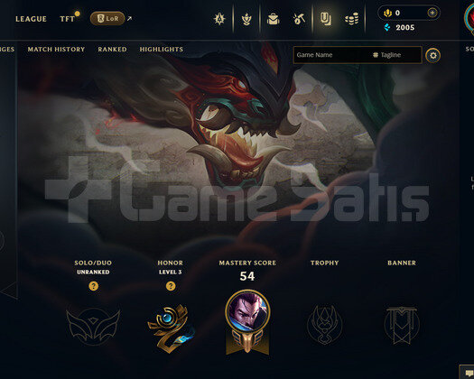 EUW Unranked | 5 Kostüm - 45 Hero | LoL Hesap