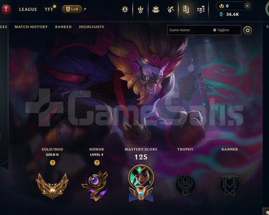 EUW Gold 2 | 4 Kostüm - 36K Mö | LoL Hesap