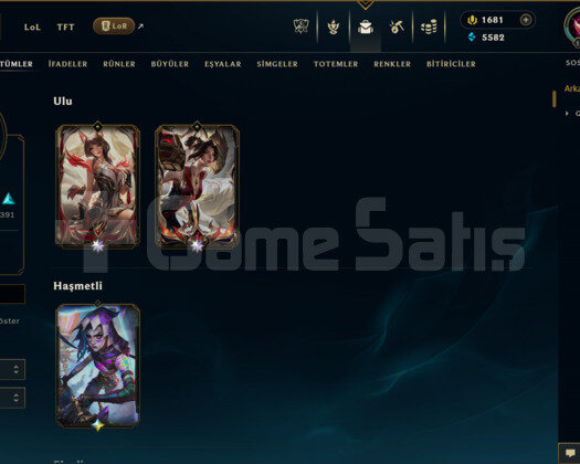 756 KOSTÜM 1045 LVL GOLD EFSANE DOLU MAİLLİ HESAP
