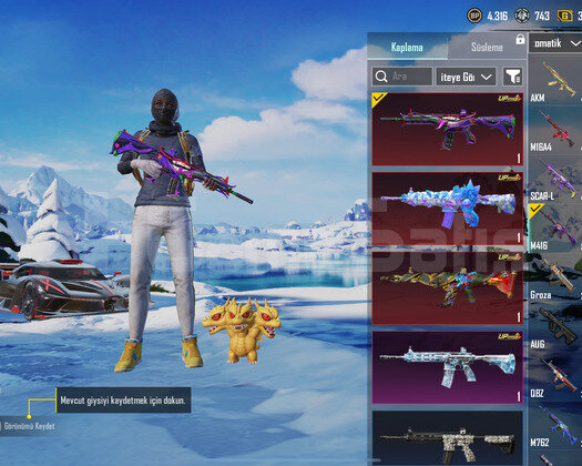 4X SUİT+4 M416+ÖLÜM DUYURULU BUGATTİ