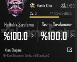 9.8 SV İSİM AKTİF KLAN SERİ TESLİMAT NOKTASI