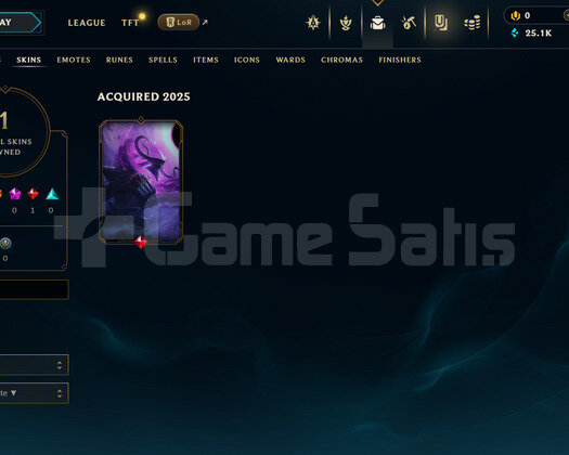 EUW Silver 4 | 1 Kostüm - 25K Mö | LoL Hesap