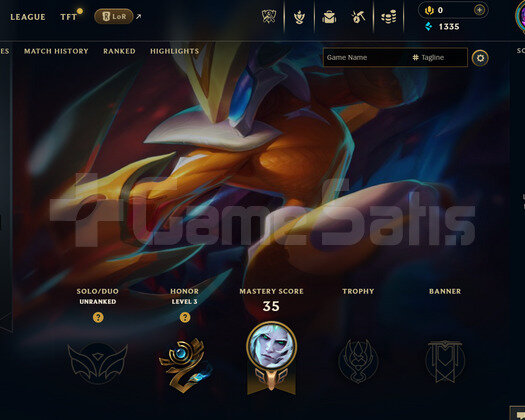 EUW Unranked | 2 Kostüm - 33 Hero | LoL Hesap