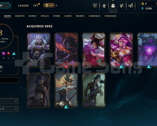 EUW Unranked | 8 Kostüm - 37 Hero | LoL Hesap